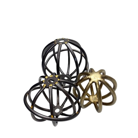 metal decor balls 3pc Set - Picture 2 of 16